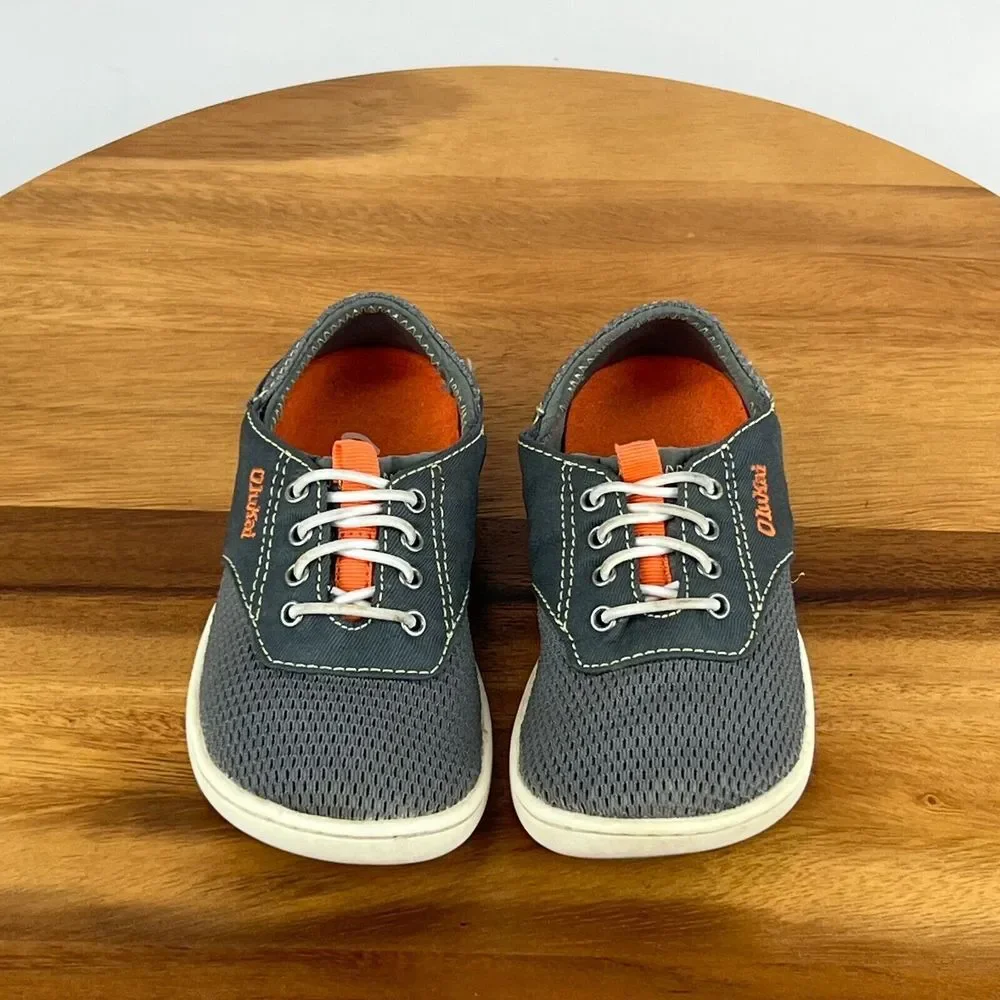 Little Kids Olukai Nohea Moku Gray Mesh Slip On Loafers Shoes Sneakers‎ Size 9 C